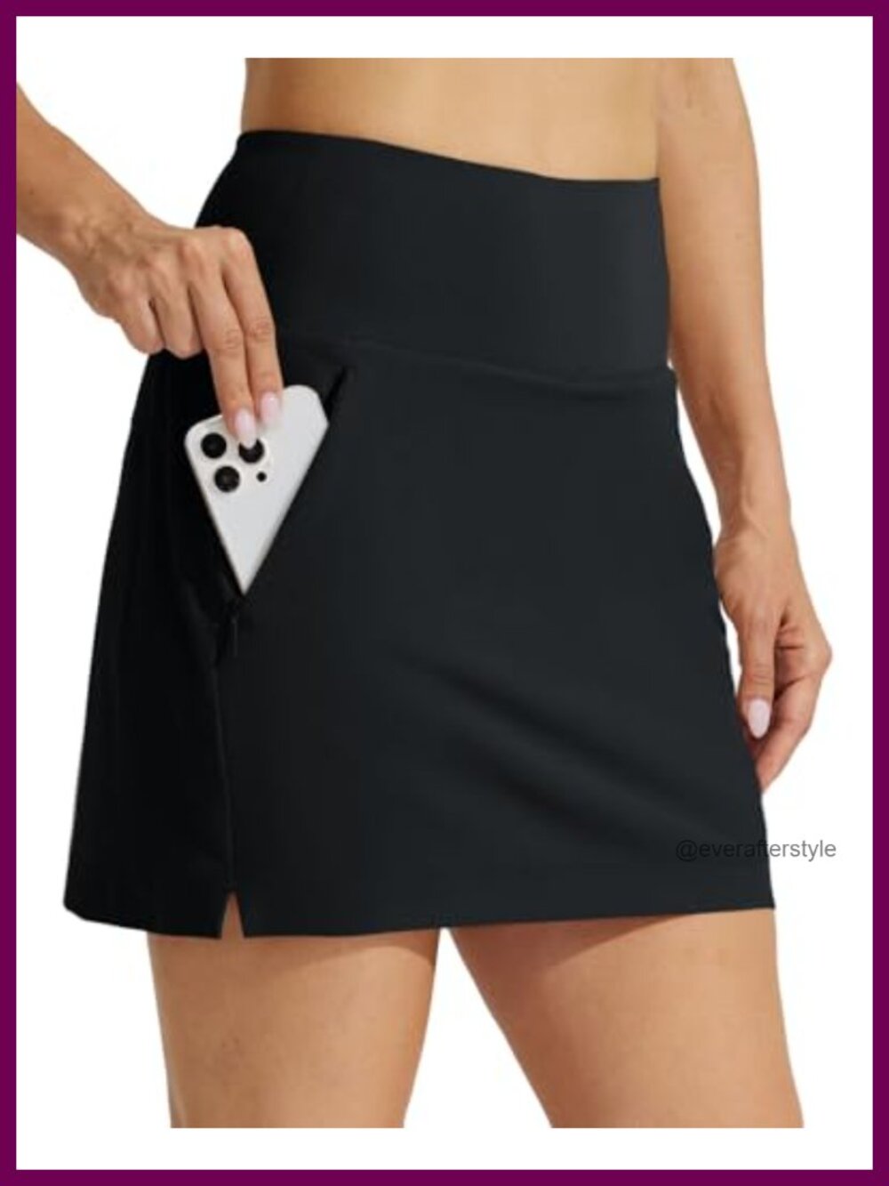 Women’s Golf Skort High Waisted Stretchy Quick Dry Athletic Tennis Skirt